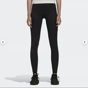 Y-3 Black Ankle Leggings Women's High Rise Zipper Pocket
